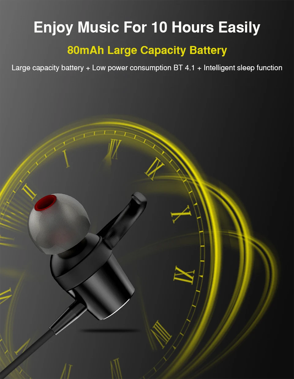 Magnetic switch sports headphones wireless Bluetooth earphones sweatproof running headset gamer earbuds with MIC for iphone 7 (11)