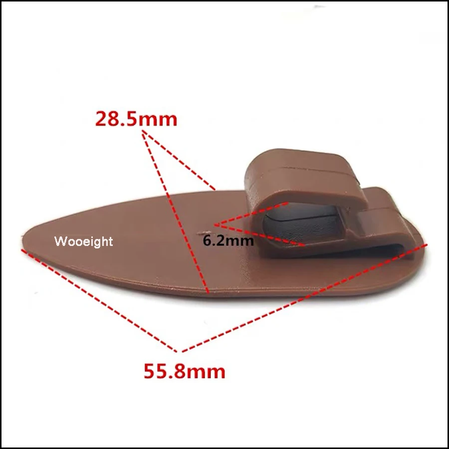 Wooeight 20Pcs Universal Car Interior Black Brown Floor Trunk Carpet Liner Mat Retainer Clip Sliding Mount Plastic Car Accessoy (7)