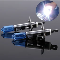 Halogen Car Headlight Bulbs - White Light, 4 - Pack, 12V 55W, 6000K Blue Glass - H1 (4PCS)