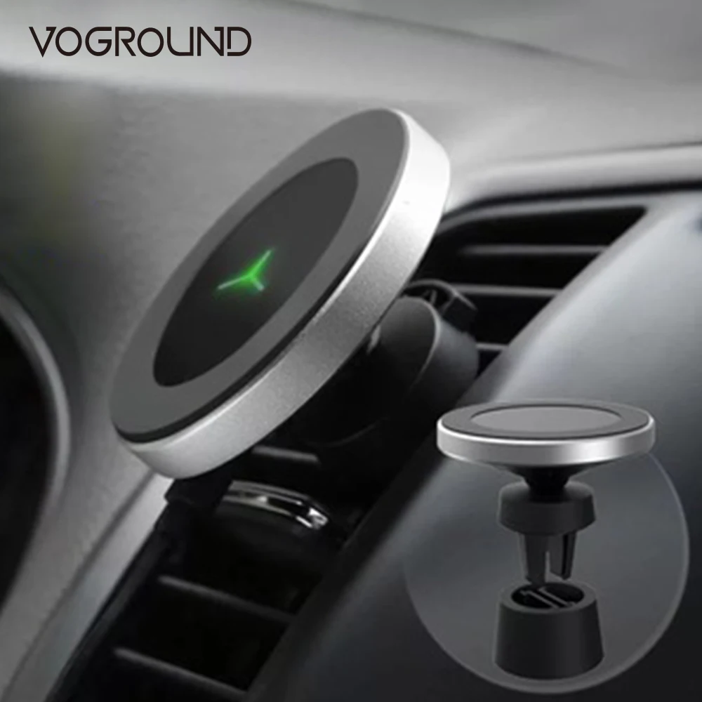 

VOGROUND 360 Degree Magnetic Rotation Car Qi Wireless Fast Charger For iPhone X 8 8 Plus For Samsung Galaxy S7 S8 S8+ S6 edge