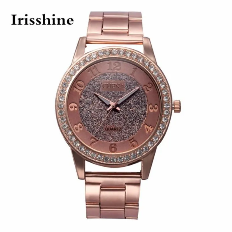 Irisshine i05 высокое качество бренда Для женщин Для мужчин унисекс Нержавеющая сталь Аналоговые кварцевые наручные часы девушка леди мальчик пара