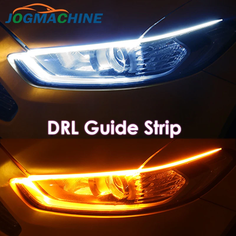 2x Ultrafine DRL 30 45 60cm Daytime Running Light Flexible Soft Tube Guide Car LED Strip White Red Turn signal Yellow Waterproof 2x Ultrafine DRL 30 45 60cm Daytime Running Light Flexible Soft Tube Guide Car LED Strip White Red Turn signal Yellow Waterproof