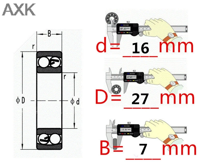 AXK Прокат подшипником 16277-2RS, MR16277-2RS для Чин Haur диск/HH серии концентраторы и A2Z XCR/XCF серии 16*27*7 мм