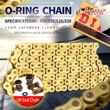 Vedação de anel o, feito 428 520 525 vx 120l 136l cadeia para honda yamaha kawasaki suzuki atv dirt bicicleta off road motocicleta