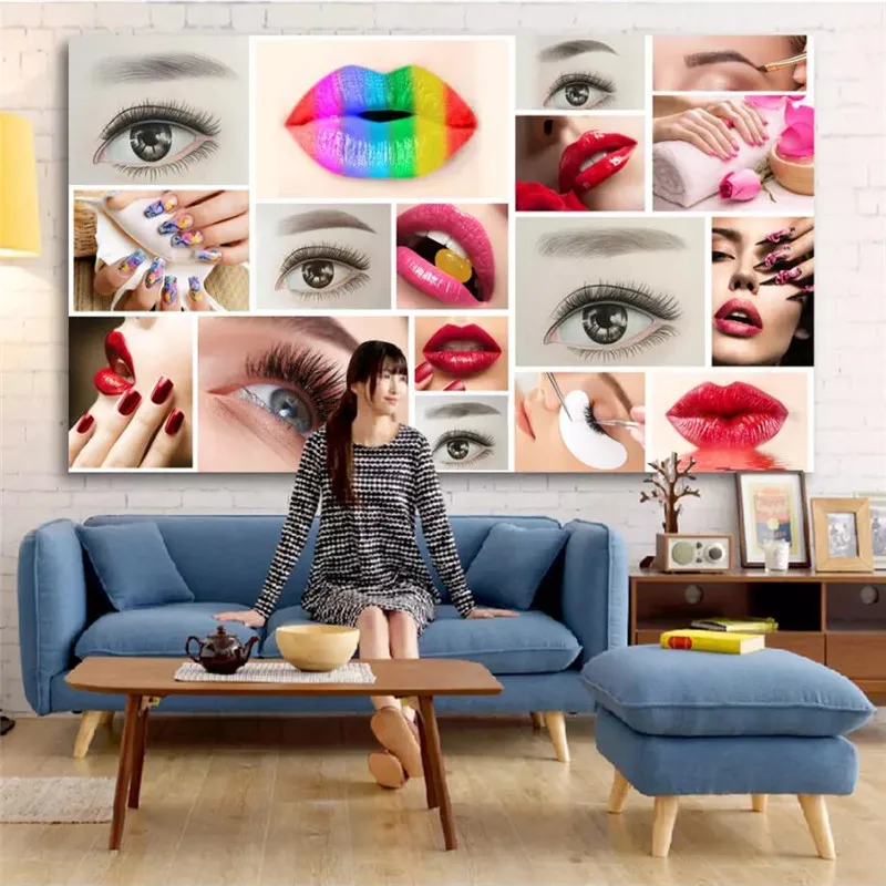 Fashion semi-permanent eyebrow lip nail professional production mural wholesale wallpaper mural poster photo wall Fashion semi-permanent eyebrow lip nail professional production mural wholesale wallpaper mural poster photo wall