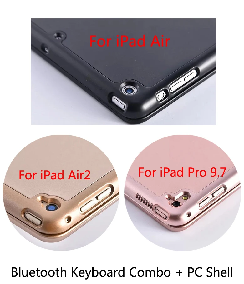 Для iPad6/для iPad 6/Air2 A1566 A1567 7 цветов с подсветкой Беспроводной Bluetooth клавиатура чехол