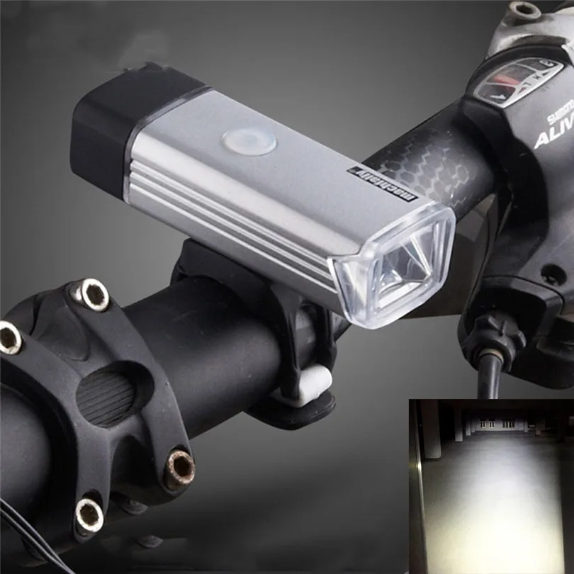 B2 USB Rechargeable LED Bicycle Head Front Light Bike Bicycle Headlight Waterproof Outdoor Light