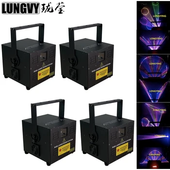 

Free Shipping 4pcs/Lot New RGB ILDA Stage DJ Laser Lights Full Color 1W RGB Animation Laser Light Disco Lights Sale