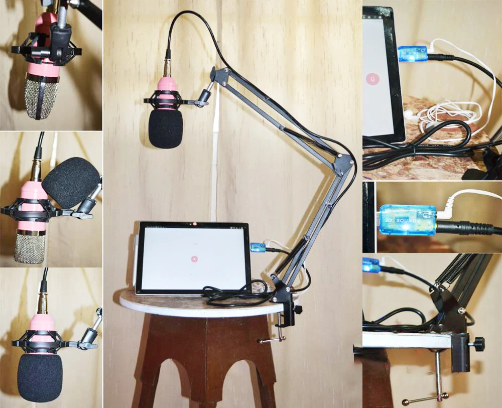 GEVO BM 700 Condenser Microphone Studio Wired Computer Mic BM700 NB-35 Holder For Microphone Pop Filter For kareoke PC Laptop 12