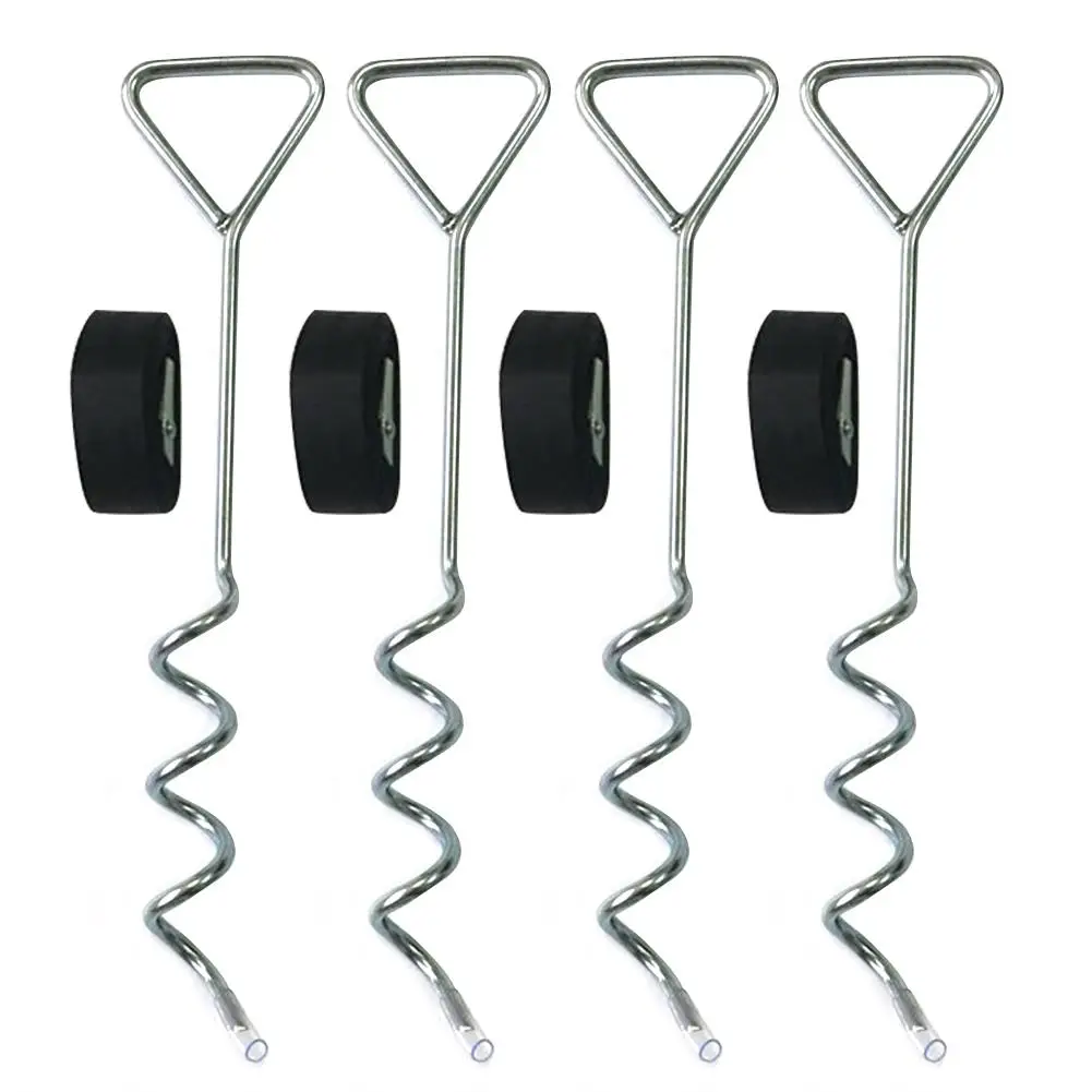 

1 Set Of Outdoor Tent Trampoline Fixed Spiral Nail Anchor Anchor Kit Outdoor Camping Tent Accessories