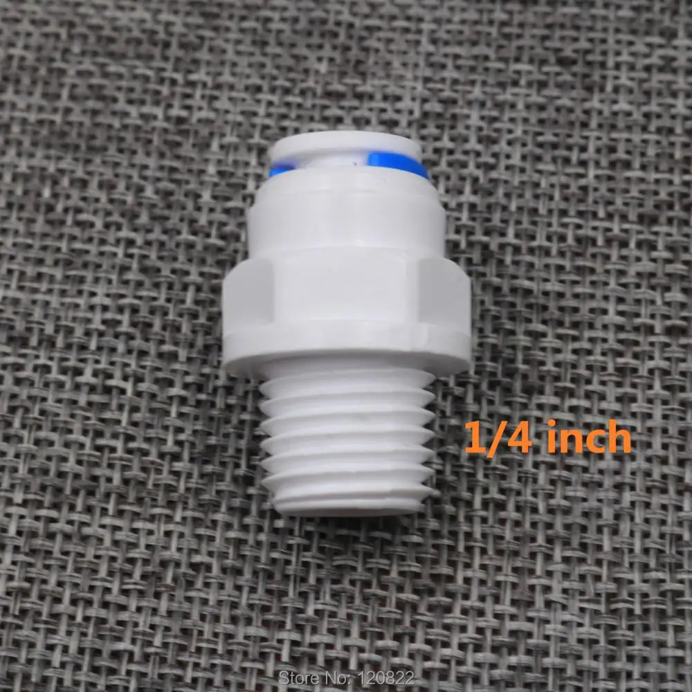 

6pcs/lot Straight Connector Fittings 1/4" Male Thread NPT to 1/4" OD Hose Push Quick Connection RO Water Aquarium System Parts