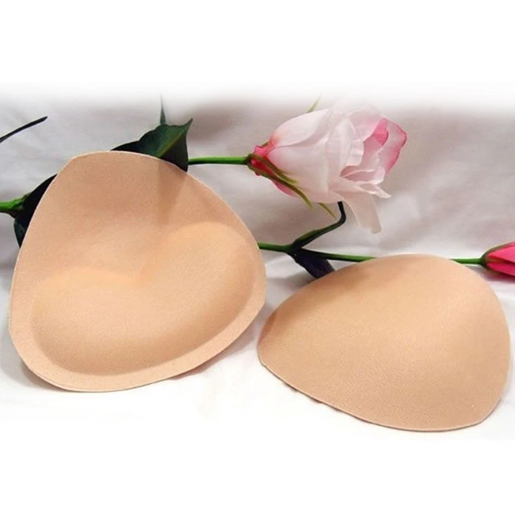1 Pair Women Summer Swimsuit Padding Inserts Sponge Foam Bra Pads Chest