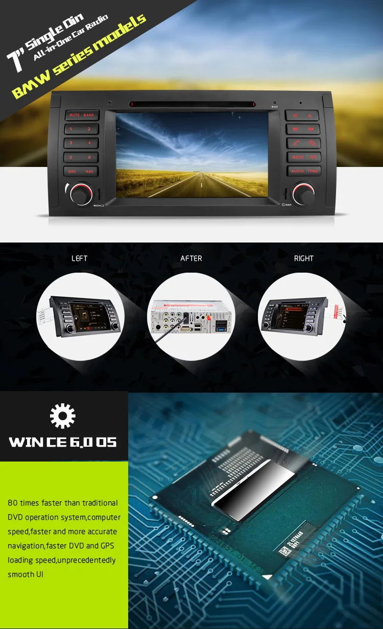 Discount 7 Inch Capacitive Touch Screen Car DVD Player For BMW E39 X5 M5 E38 E53 Canbus Radio GPS Navigation Bluetooth 3G free Map 7