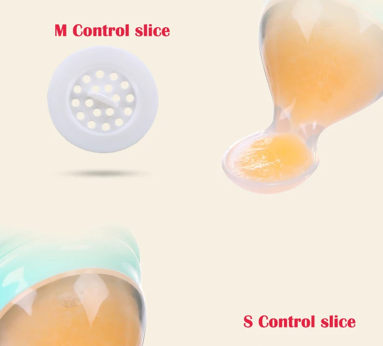 Для новорожденных сжимая Кормление бутылки Детские бутылочка с ложкой еда Дополнение подачи безопасный столовые инструменты Training ложка