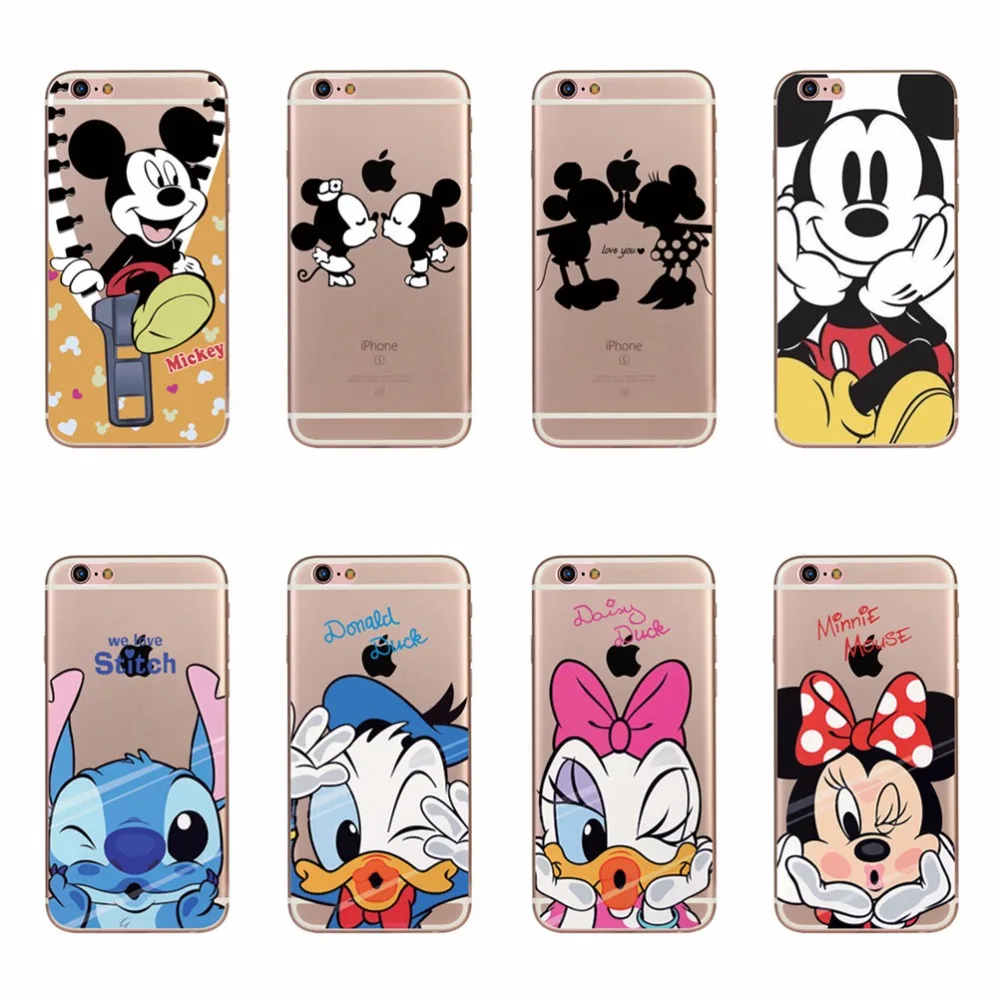 Cartoon Mickey Minnie Mouse Soft Silicon Transparent Case