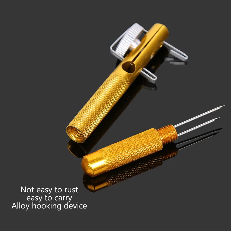 

Hooks Remover Anti-skid Anti-rust Fishing Line Hook Tier Double-headed Needle Knots Tie Fishing Line Knotter Fishhook Device