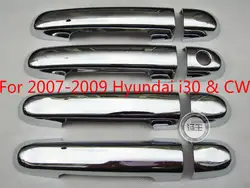 Высококачественный ABS Chrome дверные ручки Крышка для hyundai i30 2007 2008 2009 и CW автомобиль-Стайлинг автомобиля обложки
