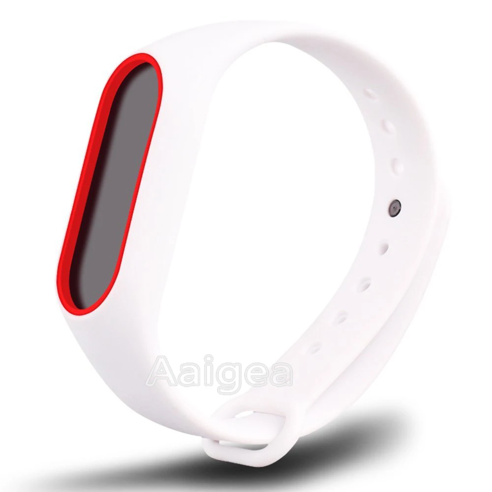 Ремешок сменный силиконовый для Xiaomi Mi band 2 мягкий цветной двухцветный браслет