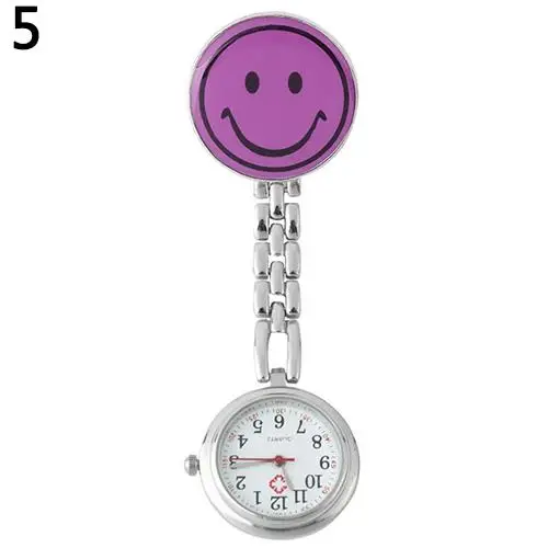 

pocket watch Womens Lady Cute Smile Face Quartz Clip-on Brooch Nurse Pocket Watch Gift nurse watch relogio ladies watch