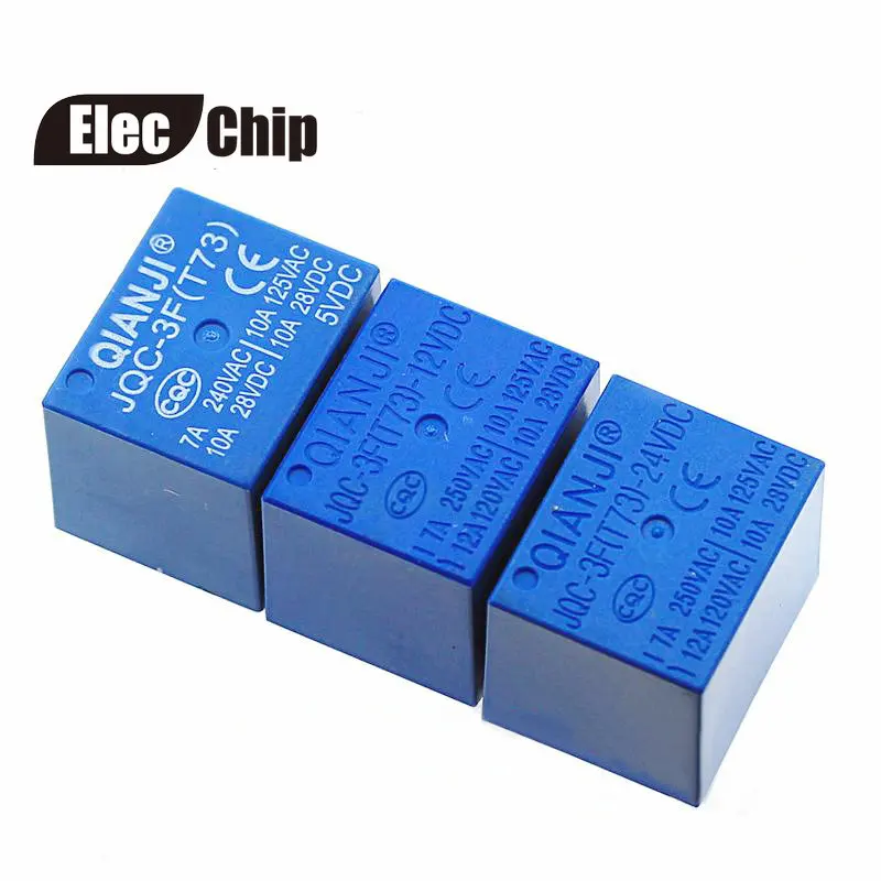 

5Pcs Relay JQC-3F(T73)-5VDC JQC-3F(T73)-12VDC JQC-3F(T73)-24VDC JQC-3F(T73)- 5v 12v 24v 5pin 10A