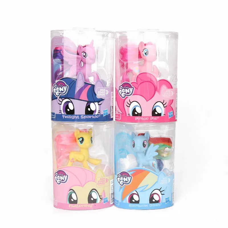 Игрушки My Little Pony Rainbow Dash Twilight Sparkle Pinkie Pie Fluttershy ПВХ экшн фигурка Коллекционная