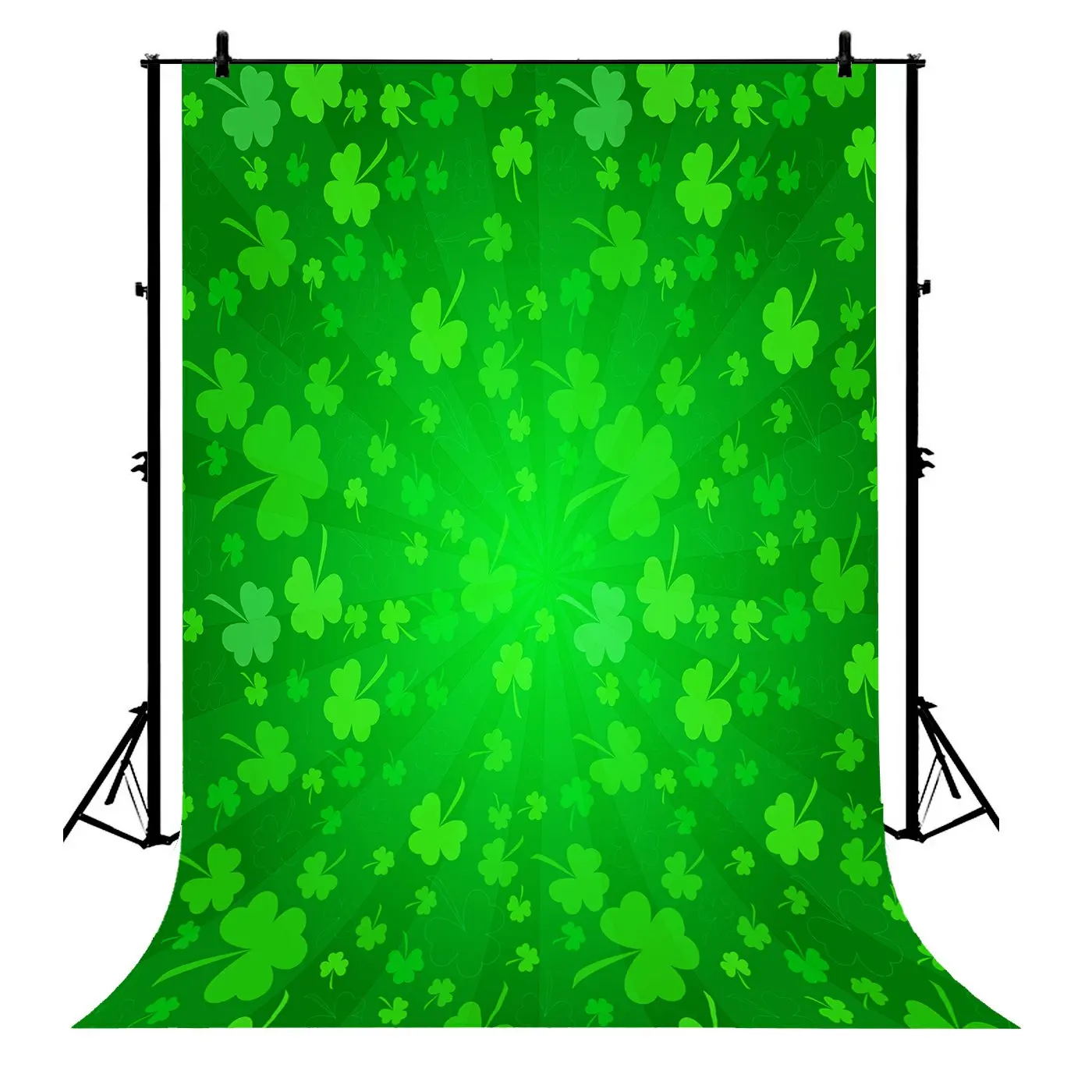 

5x7ft St Patrick Day Clover Leaves Spring Green Polyester Photo Background Portrait Backdrop