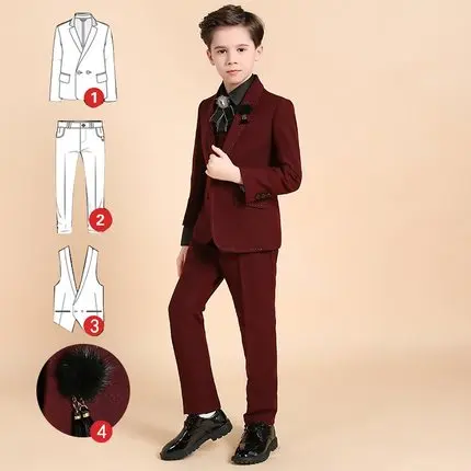 Костюм для мальчика костюмы для мальчиков на выпускной торжественное платье детский комплект костюм для мальчика куртка - Цвет: 9