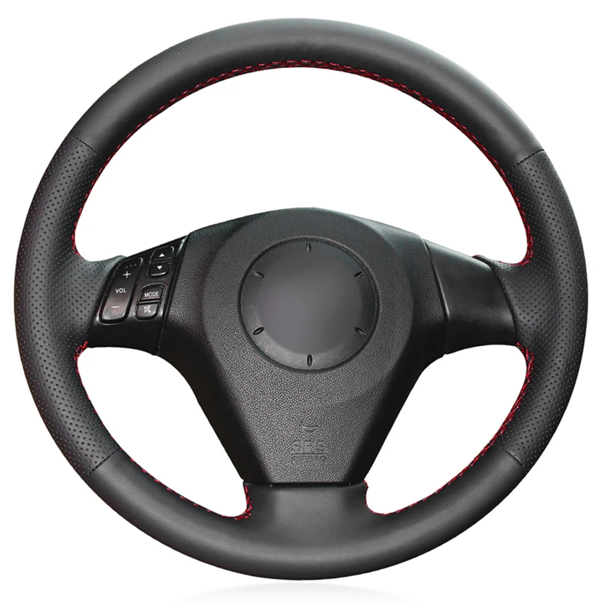 Черный PU искусственная кожа DIY ручной сшитый чехол рулевого колеса автомобиля для Mazda 3 Axela 2004-2009 Mazda 5 Mazda 6 Atenza Mazda MPV