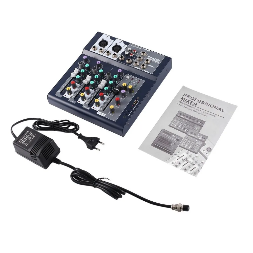 F 4 4 Channel Professional Live Mixing Studio Audio Sound