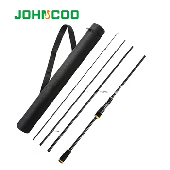 

JOHNCOO Spinning Rod with Case Light weight Rod Fast Action 5-20g Casting Fishing Rod Carbon Travel Rod 4 Sections jig Rod