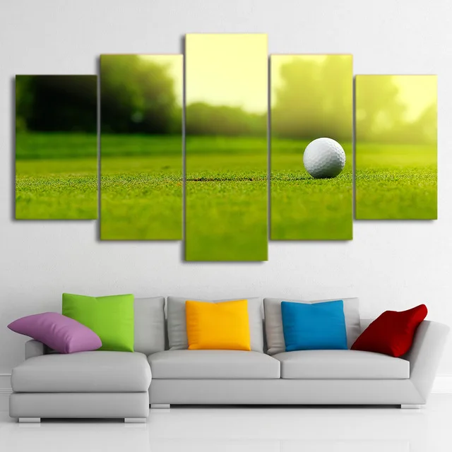 Modular-Canvas-Wall-Art-HD-Printed-Pictures-Framed-5-Pieces-Golf-Course-Painting-Golf-Ball-Poster.jpg_640x640