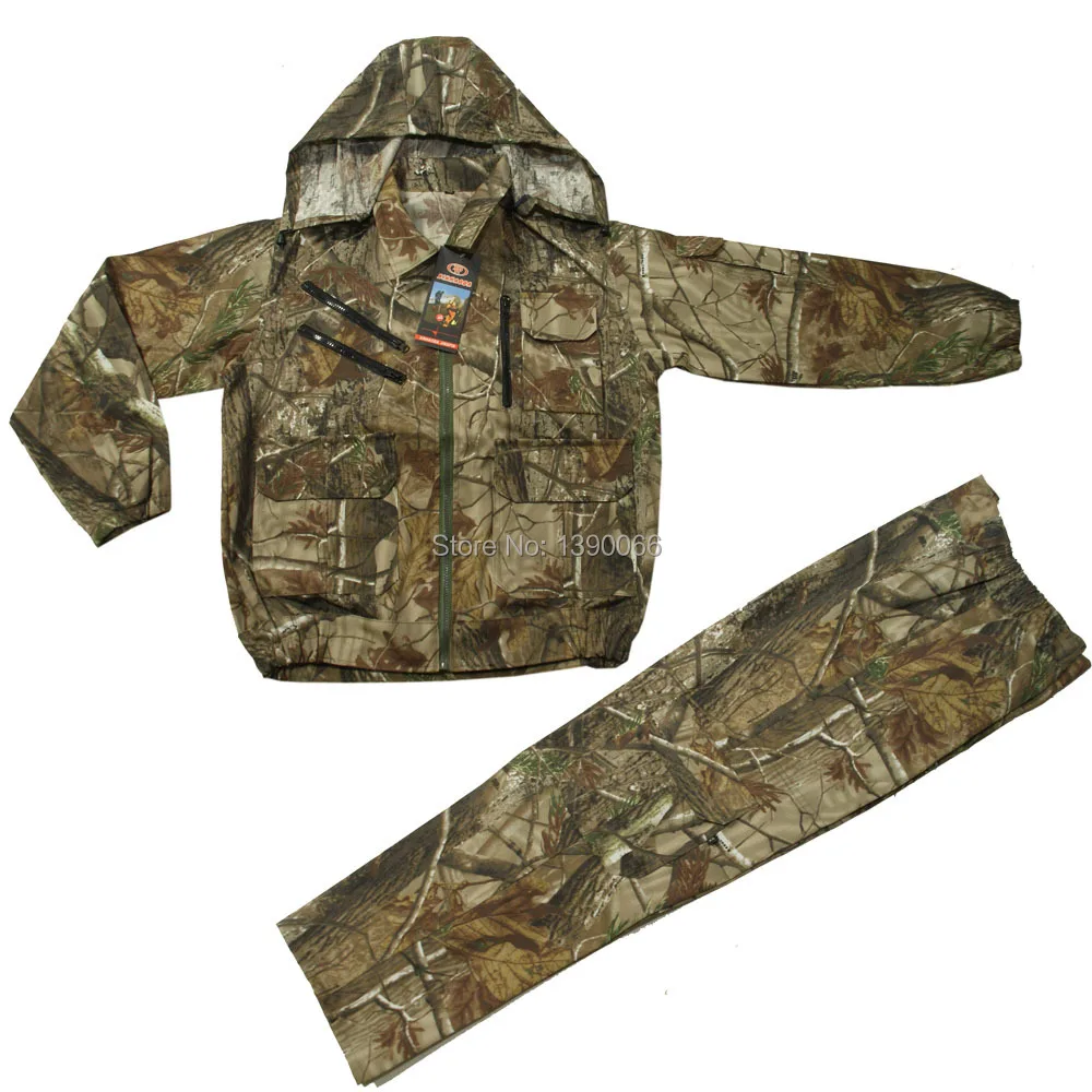 

Breathable Bionic Waterproof Camouflage Hunting Clothes Tactical Camo Jacket and Trousers Ghillie Suit Free Shipping