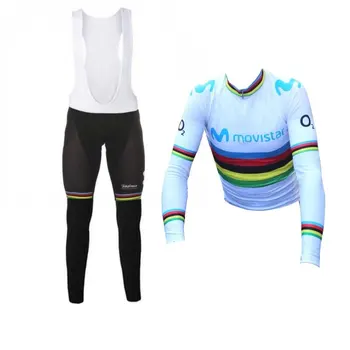 

2019 winter fleece pro team world champion cycling jersey set warmer MTB quick dry bike clothing Ropa ciclismo gel pad