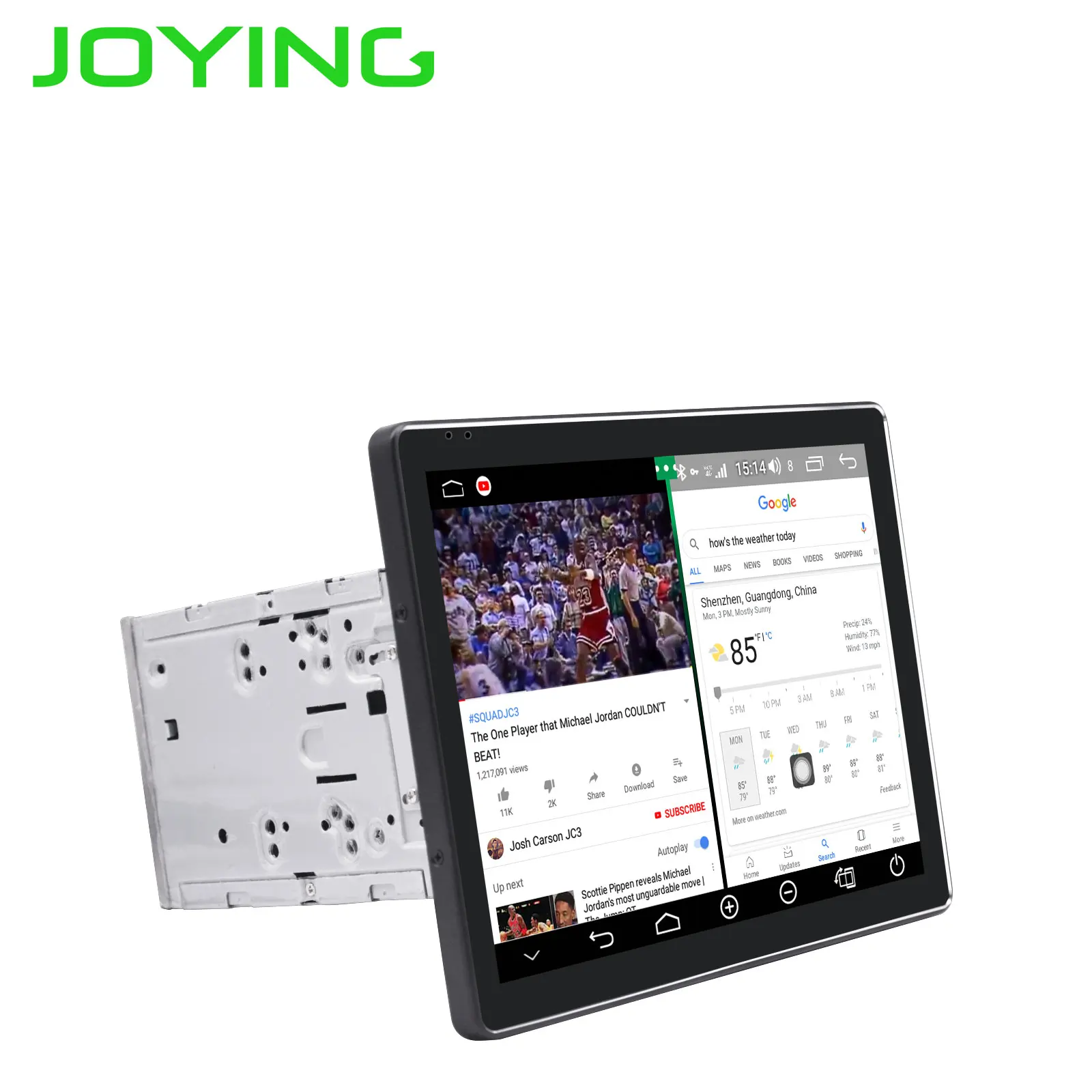 Excellent JOYING 2 din car radio Android 8.1 Octa Core 9.7 inch IPS screen 4GB+64GB support 4G autoradio  split screen fast boot GPS DSP 3