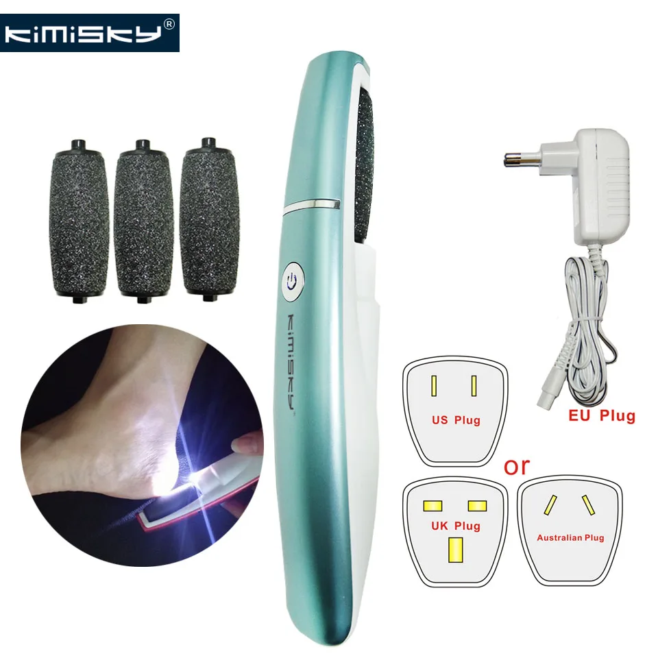 KIMISKY Blue Foot Care Tool Rechargeable Pedicure Electronic Foot File