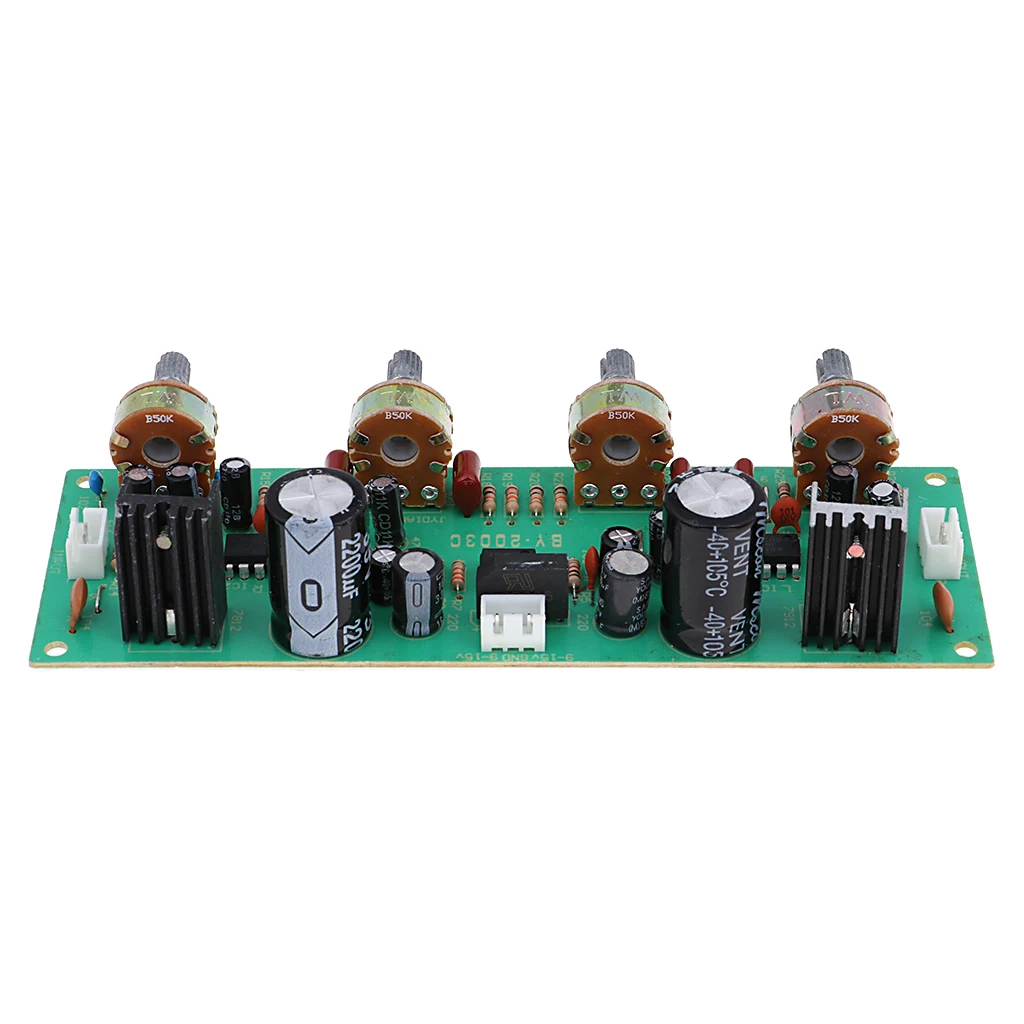 NE4558 OP-AMP HIFI Amplifier Volume Tone EQ Control Board Preamplifier DIY Dual Treble Midrange Bass