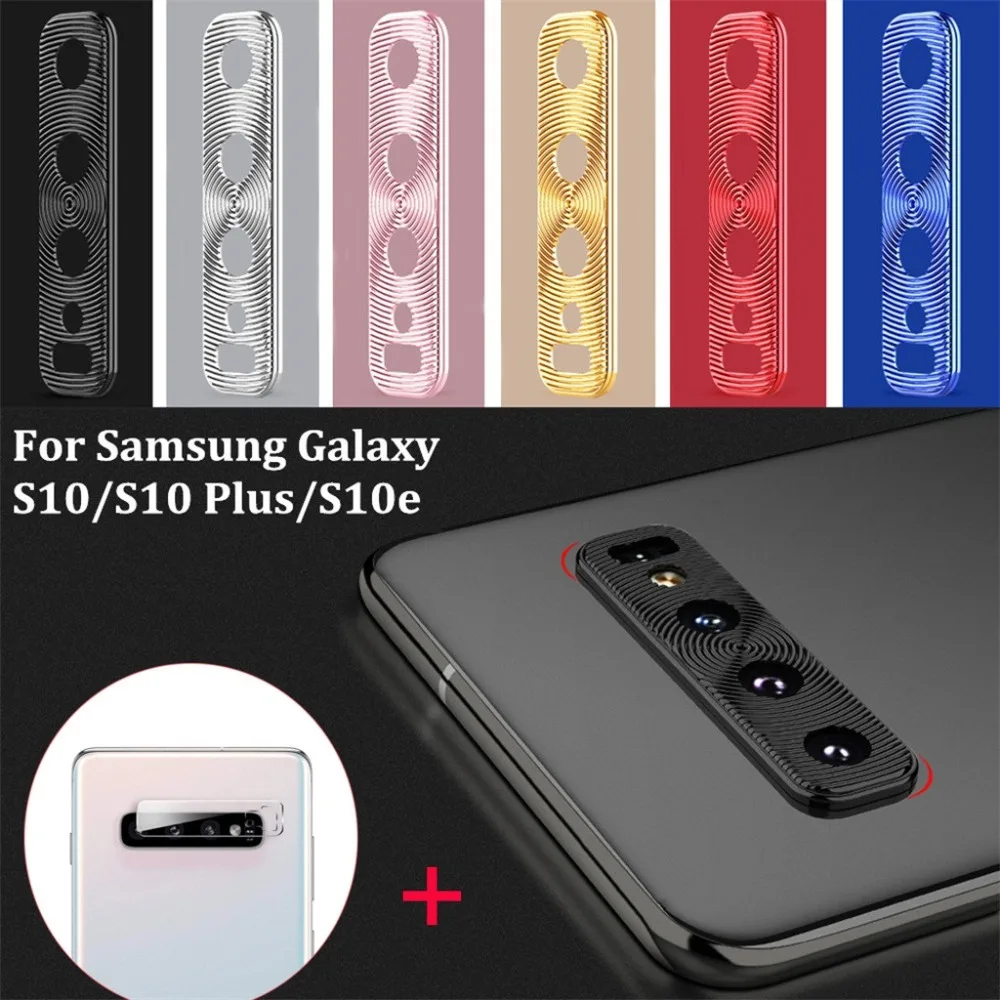 

Mnycxen for Samsung Galaxy S10 Plus S10e Back Camera Lens Guard Circle Ring Cover With Lens Film Screen Protector Waterproof z70