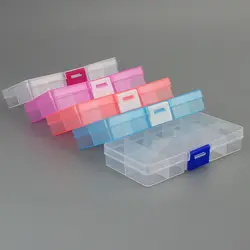 Новый 10 Слоты ячеек красочные Портативный ювелирные изделия инструмент Box контейнер кольцо электронная Запчасти винтовые шарики