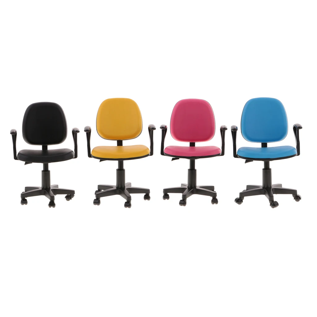 New Dollhouse Miniature 1 6 Scale Swivel Chair Office Computer Chairs for 12 Barbie font b