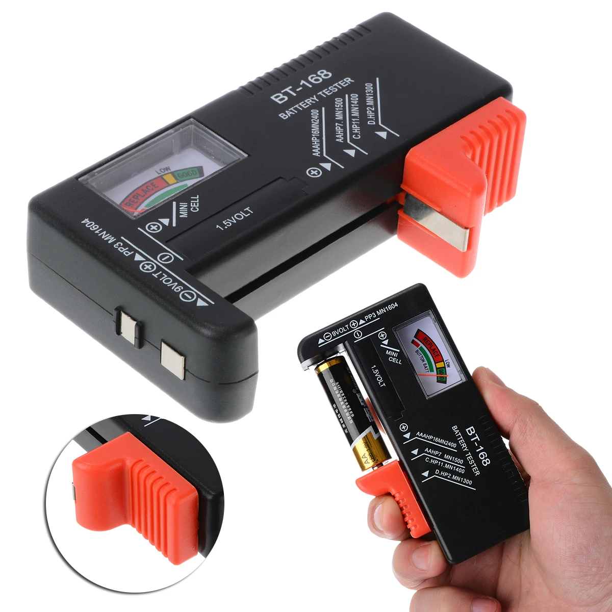 1pc Universal Digital LCD AA/AAA/C/D/9V Button Cell Battery Volt Tester BT-168D Battery Tester Voltage Meter Tools