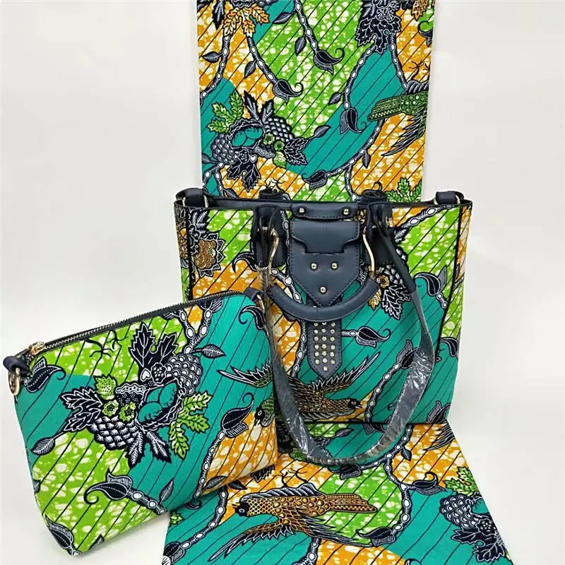 

YBG!2019 fashion designer african wax bag African Print and Purse/african hollandais wax with bags/african fabrics ! L50631