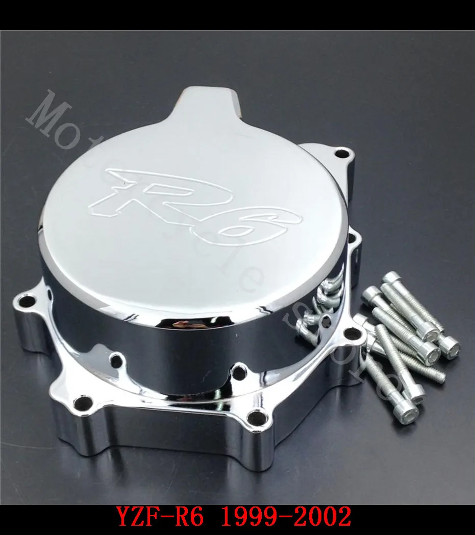 

Fit for Yamaha YZF R6 YZF-R6 1999 2000 2001 2002 Motorcycle Engine Stator cover Chrome left side