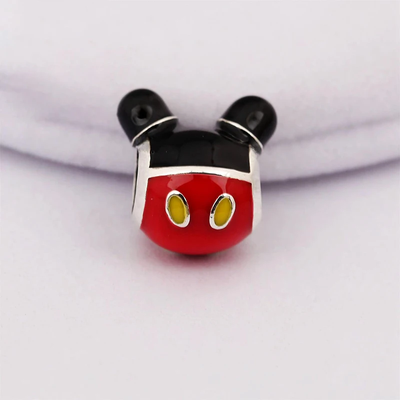 

2019 Hot S Fits Charm Bracelet DIY Women's Jewelry Party Gift 925 Sterling Silver Bracelet Epoxy Mickey Head Beads