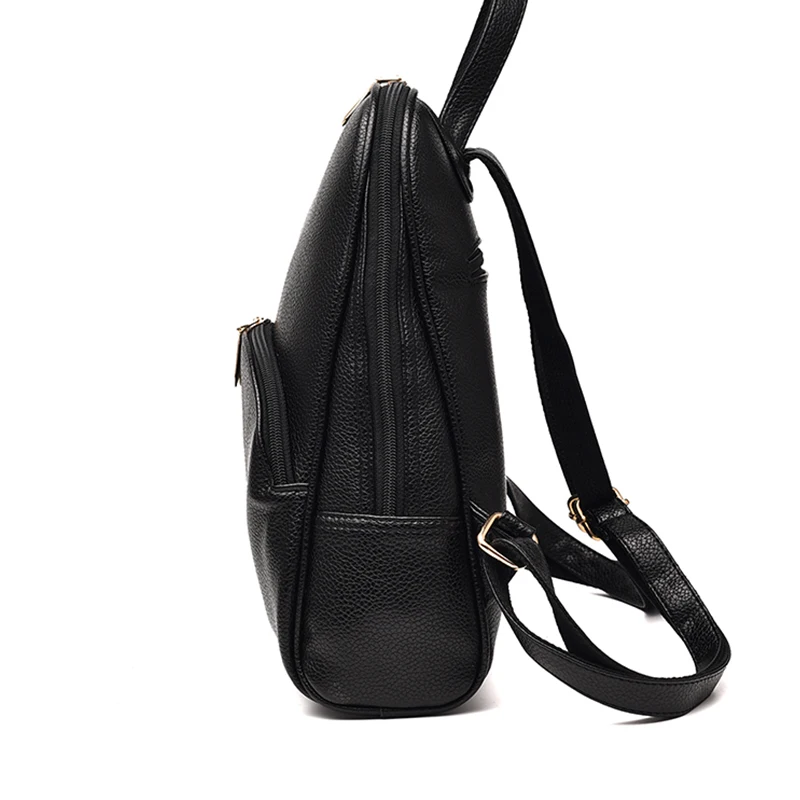  Women Backpack Leather Bag Feminine Sac A Dos School Bags For Teenager Girls Female Travel Red Whit - 32868644621