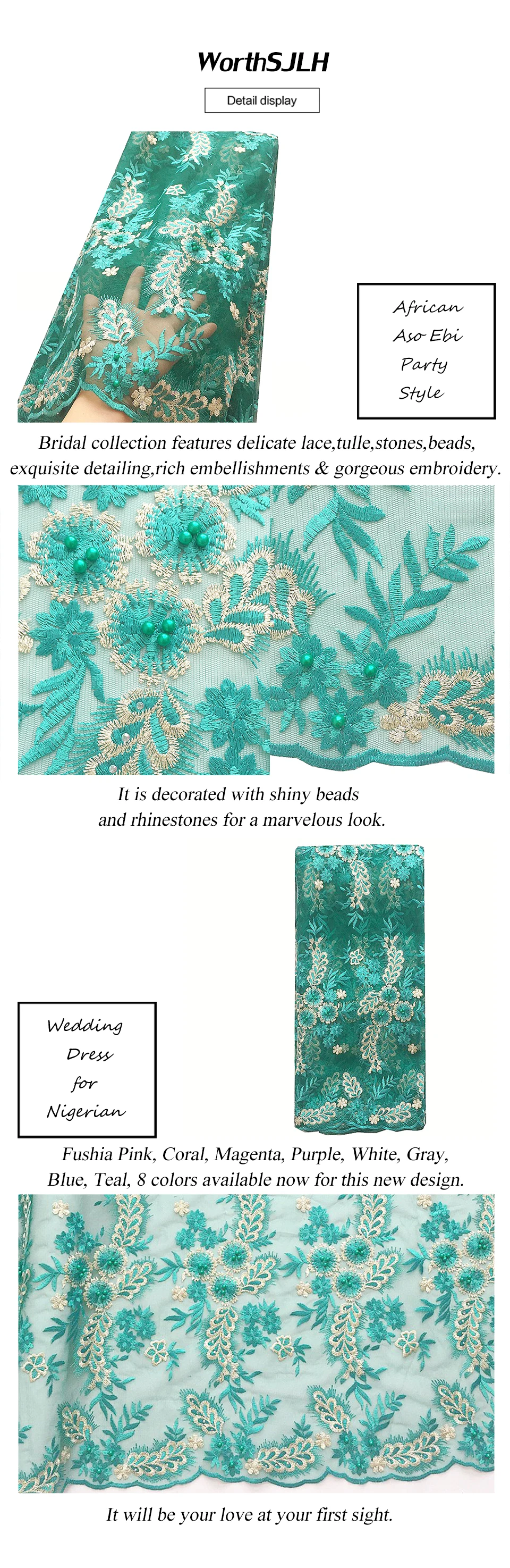 Latest High Quality African Tulle Lace Fabric 2018