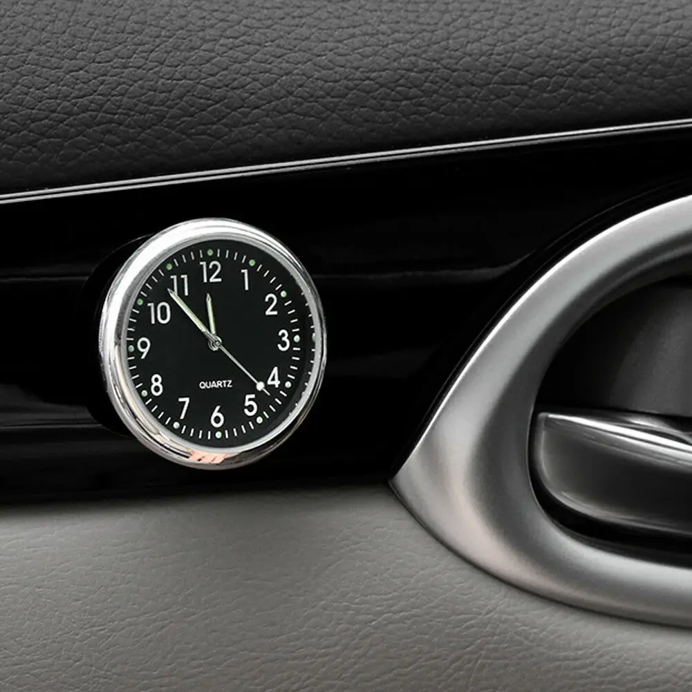 Мини Карманные Цифровые светящиеся кварцевые аналоговые часы палка-на часы для автомобиля лодки горячие новые маленькие круглые часы для автомобилей