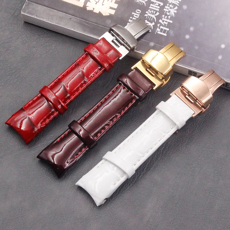 

Tissot ladies leather strap for Tissot 1853 cool map leather T035 KutuT035210A casual strap buckle watch accessories