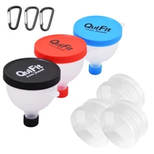 QuiFit Funnel Shaker Protein Powder Container Pillbox Funnel Protein Storage 2 Layers Multifunction 2 in 1 Box for Shaker Bottle