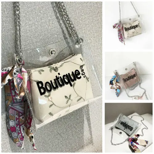 

Hot Women Transparent Alphabet Jelly Bag Messenger Handbag Shoulder Bag NEW