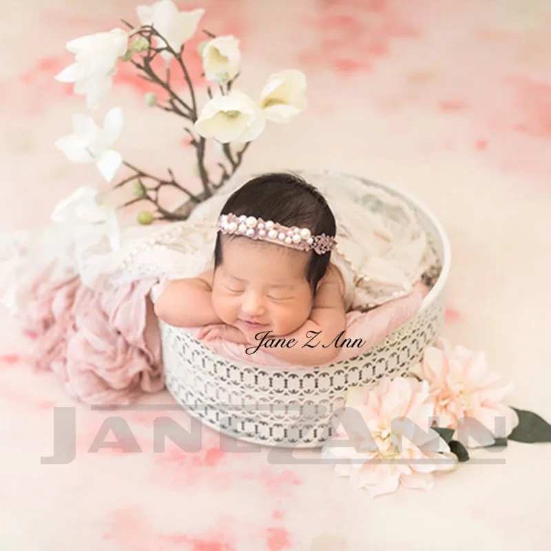 Jane Z Ann Newborn Photo Props baby photo auxiliary basin frame hollowed iron basket studio accessories